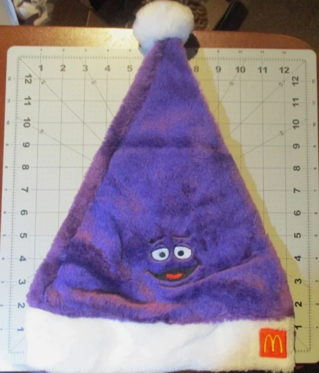 McDonald's Grimace Purple Santa Hat Christmas