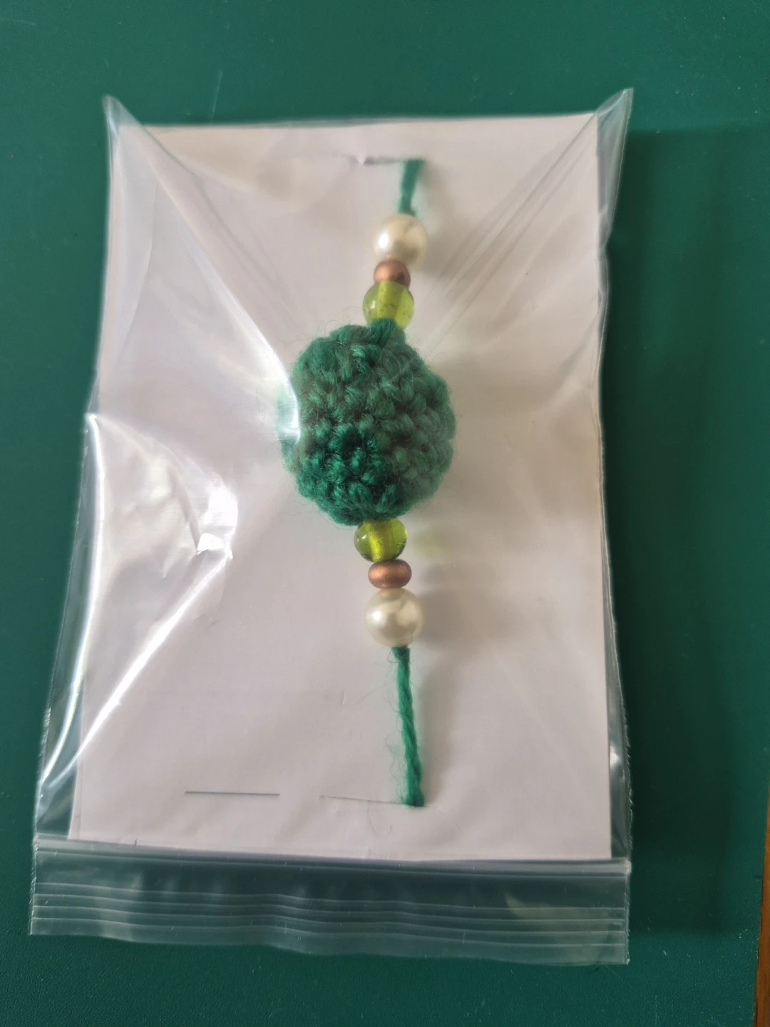 Handmade Crocheted Rakhi with Beads