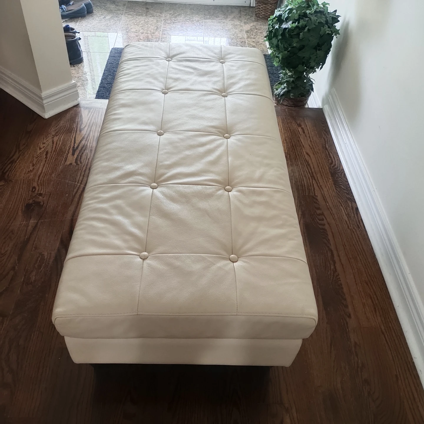 Genuine Leather ottoman