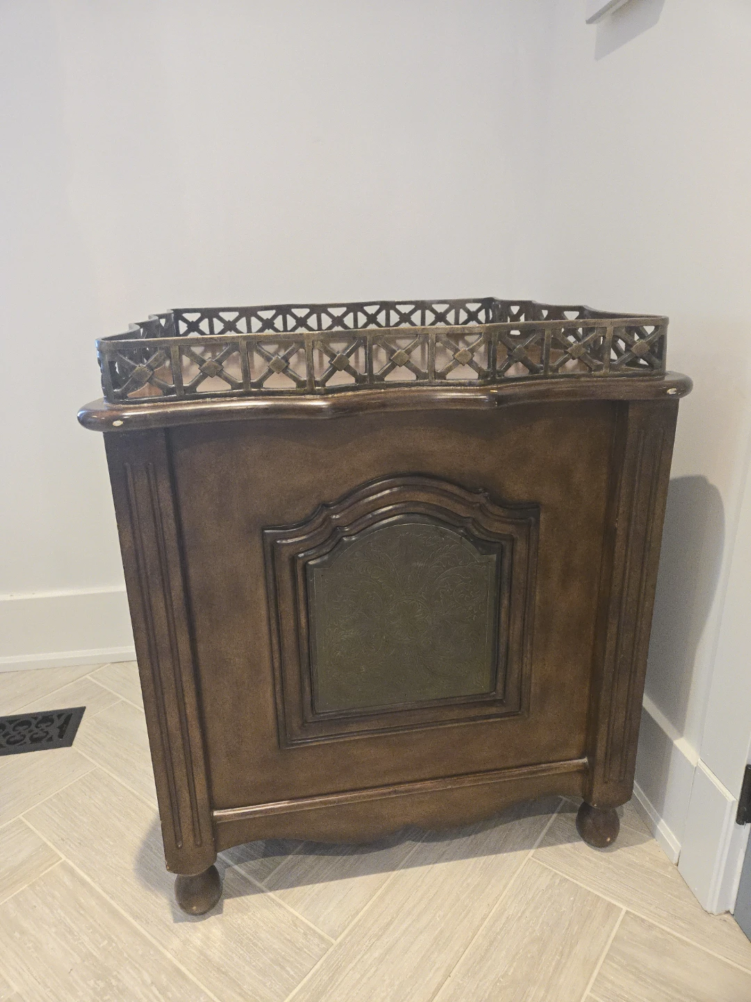 Wooden Bar Cabinet with hidden storage
