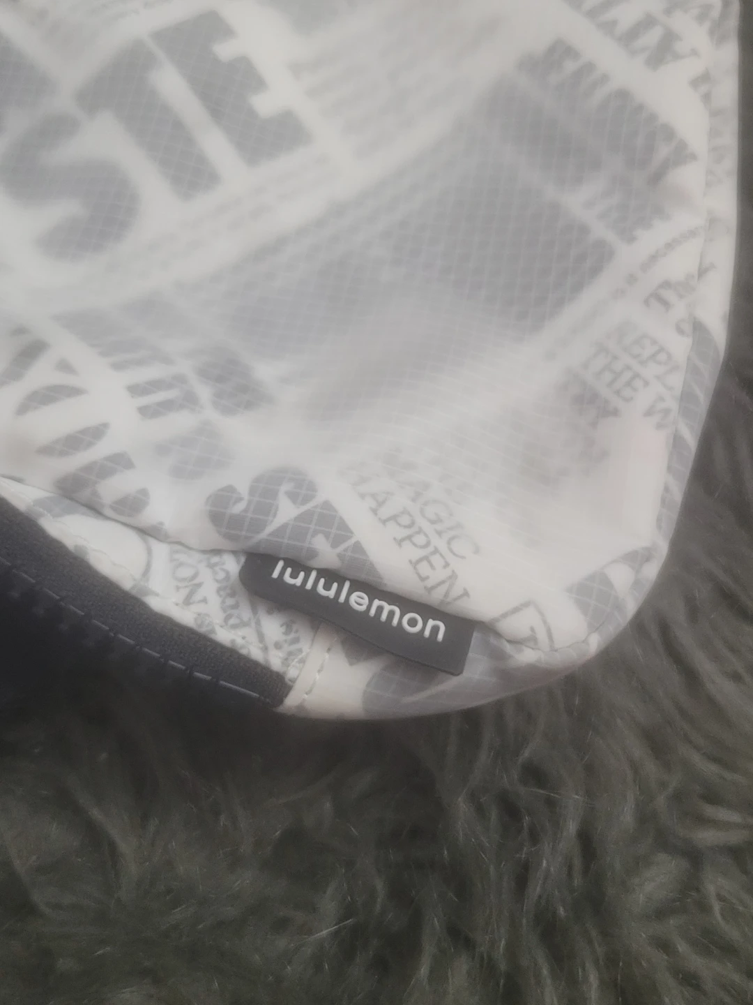 Lululemon Everywhere Belt Bag - White Newspaper Print - photo 3