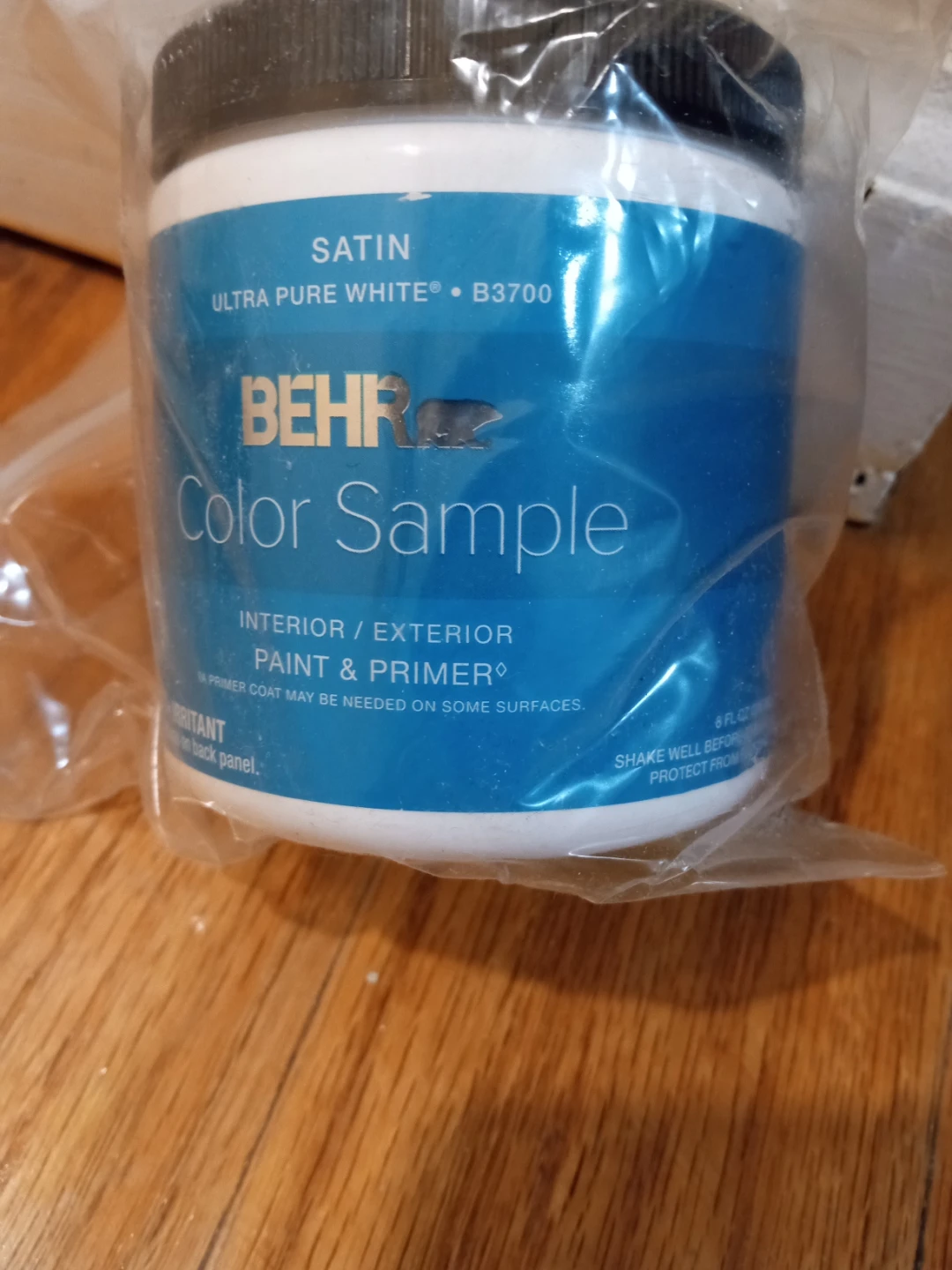 Behr Satin Ultra Pure White B3700 Color Sample Paint & Primer