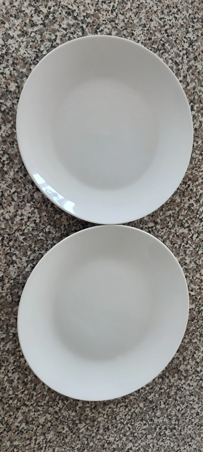 Set of 2 White Dinner Plates