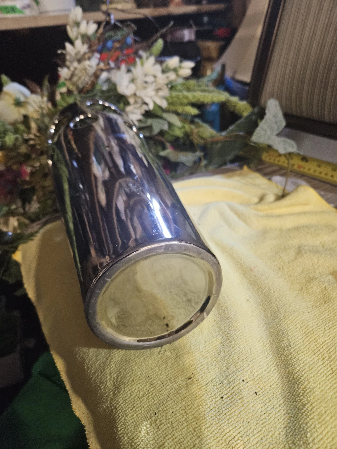 Chrome Vase with Cutout Details - photo 4