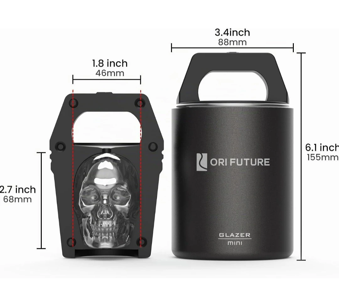 Ori future GLAZER mini , Clear Skull Ice Mold Bourbon NEW - photo 5