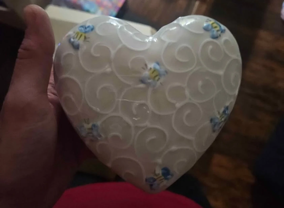 Ceramic Heart Keepsake Box