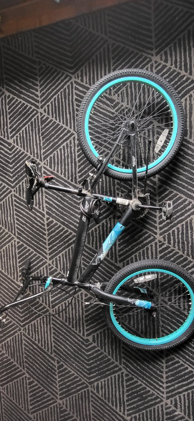 Black and Teal Huffy BMX Bike