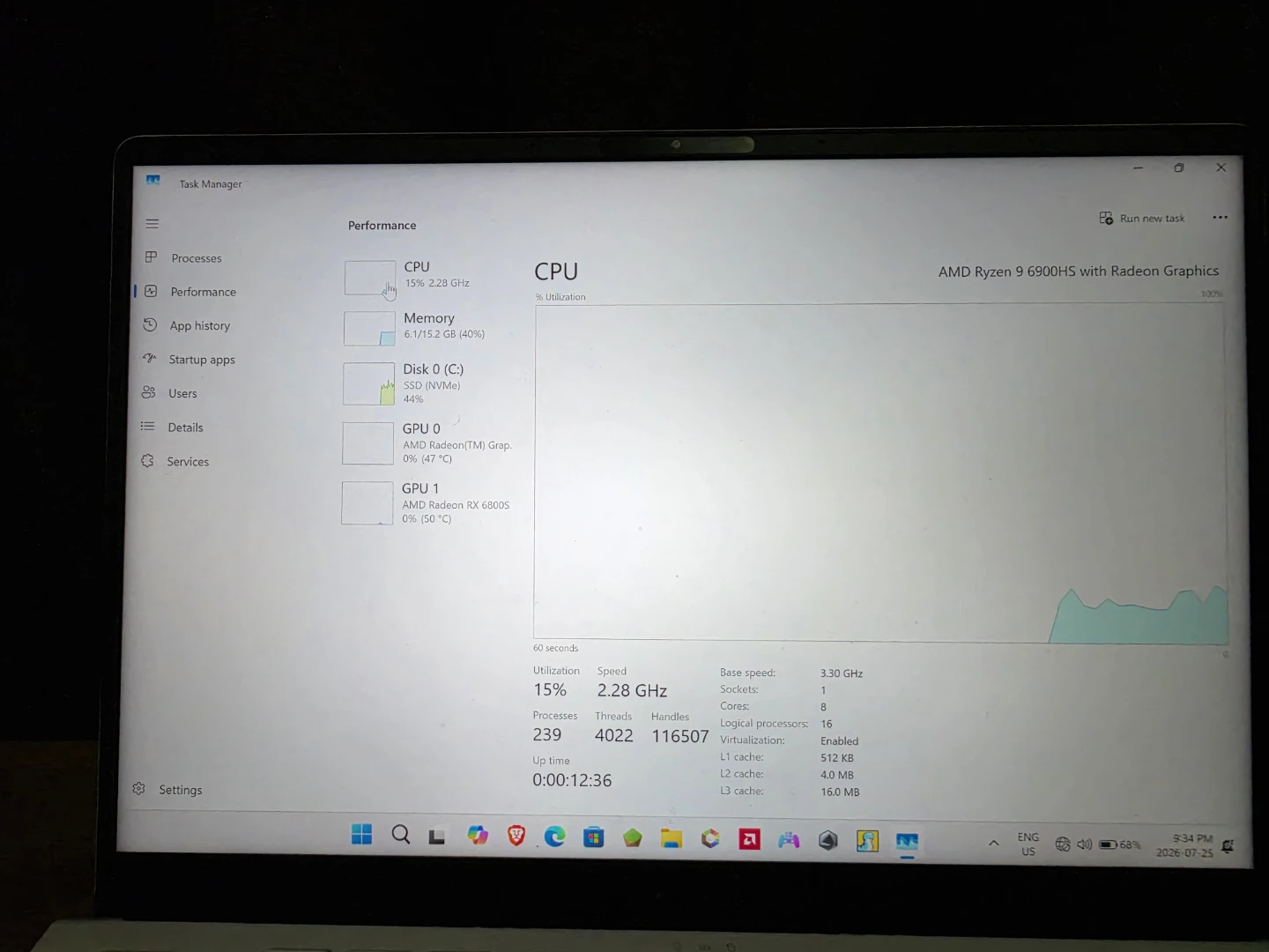 ASUS ROG Zephyrus G14 – Ryzen 9 6900HS / RX 6800S - photo 5