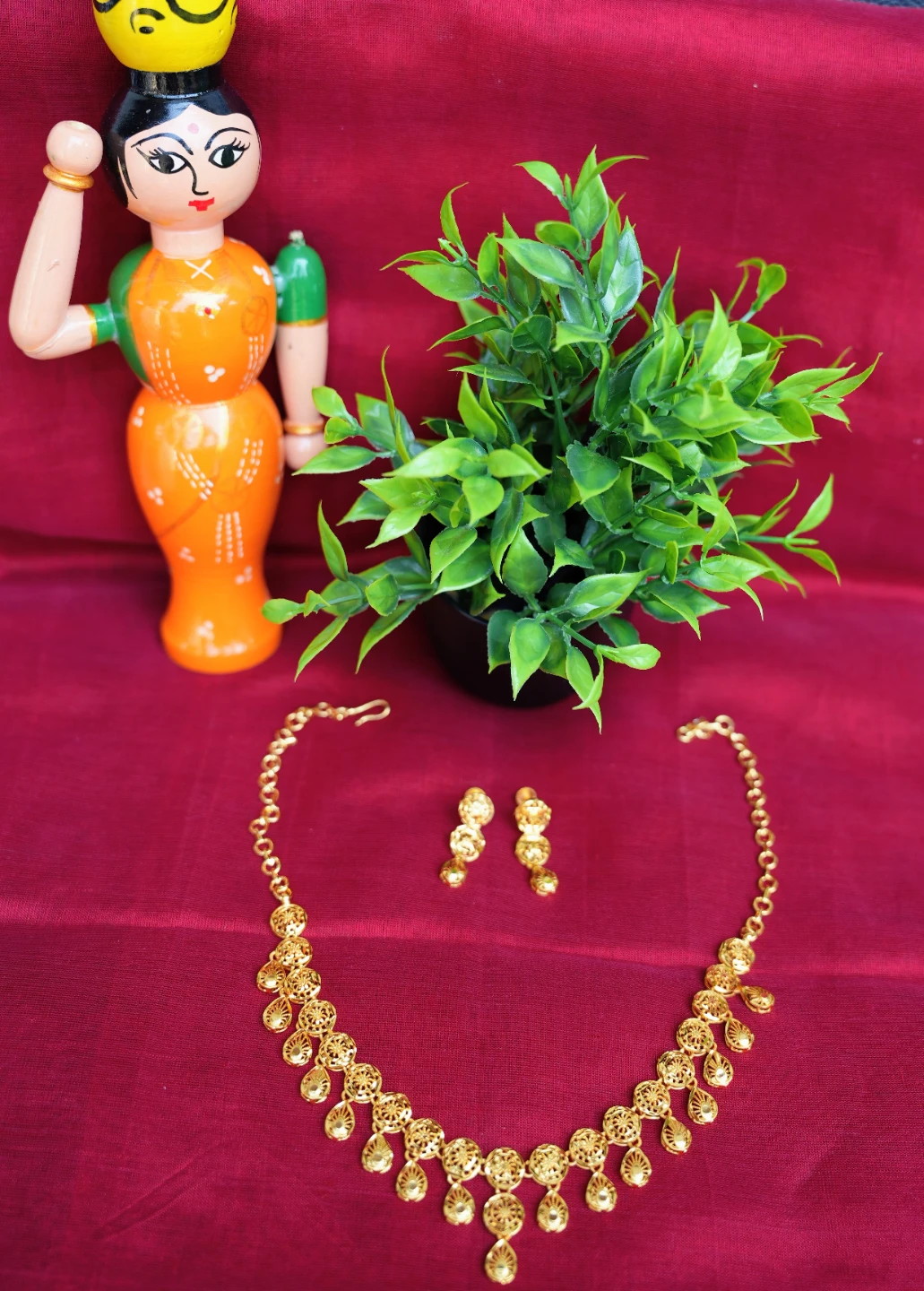 Gold-tone Necklace and Earring Set( Dubai / Turkish model) - photo 2