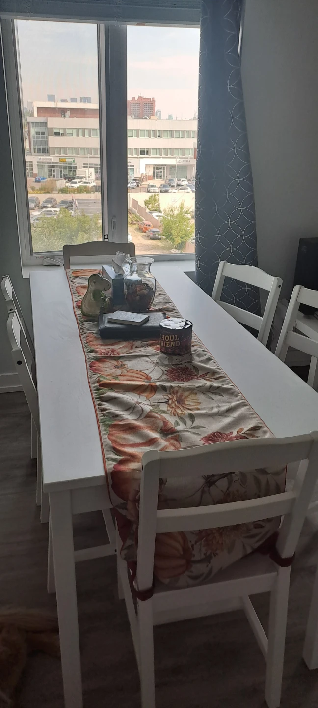 Ikea White Dining Table with 6 Chairs - photo 3