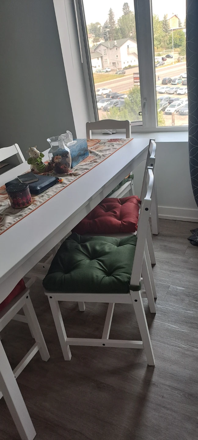 Ikea White Dining Table with 6 Chairs - photo 4