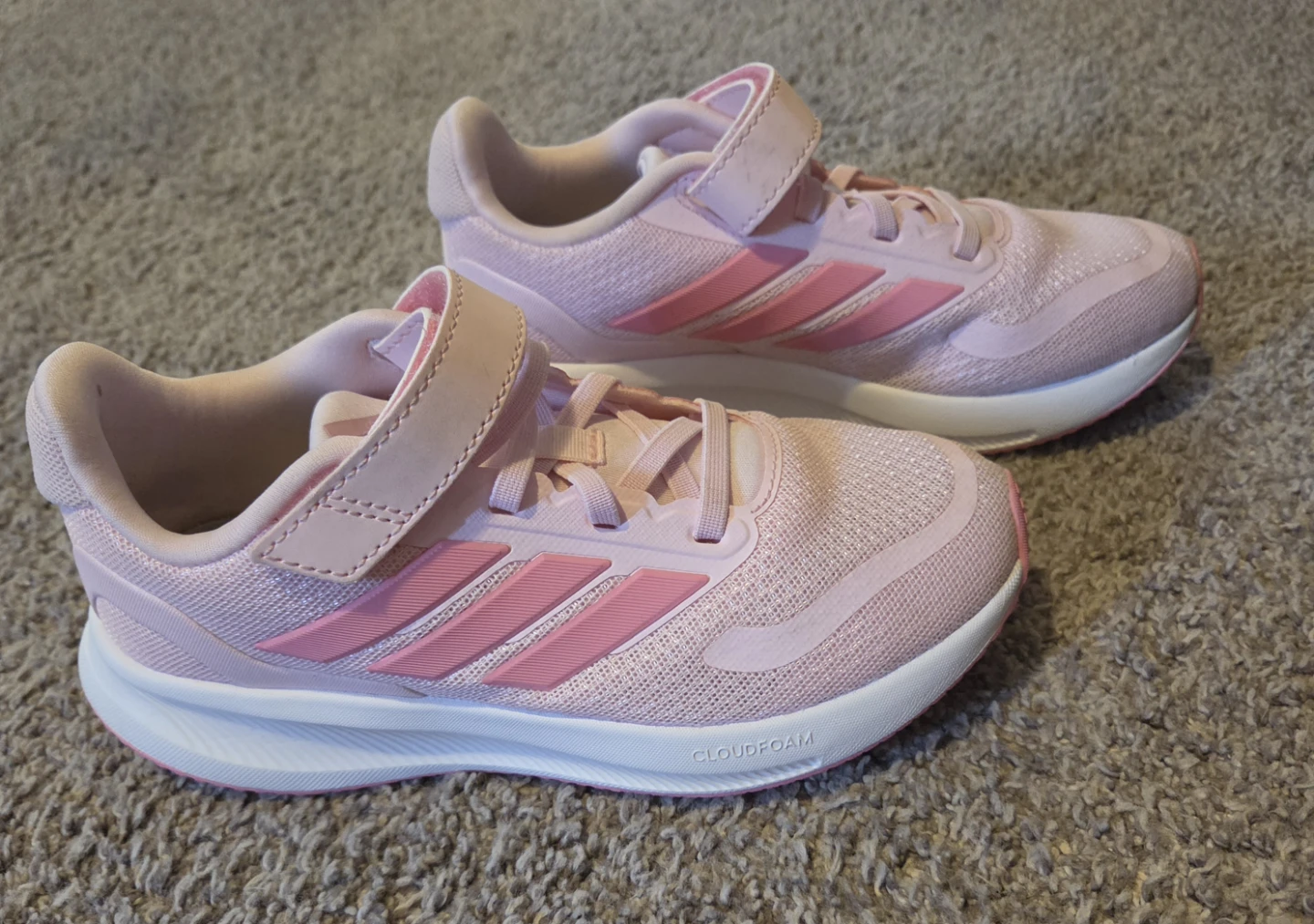 Girls Pink Adidas Cloudfoam Running Shoes