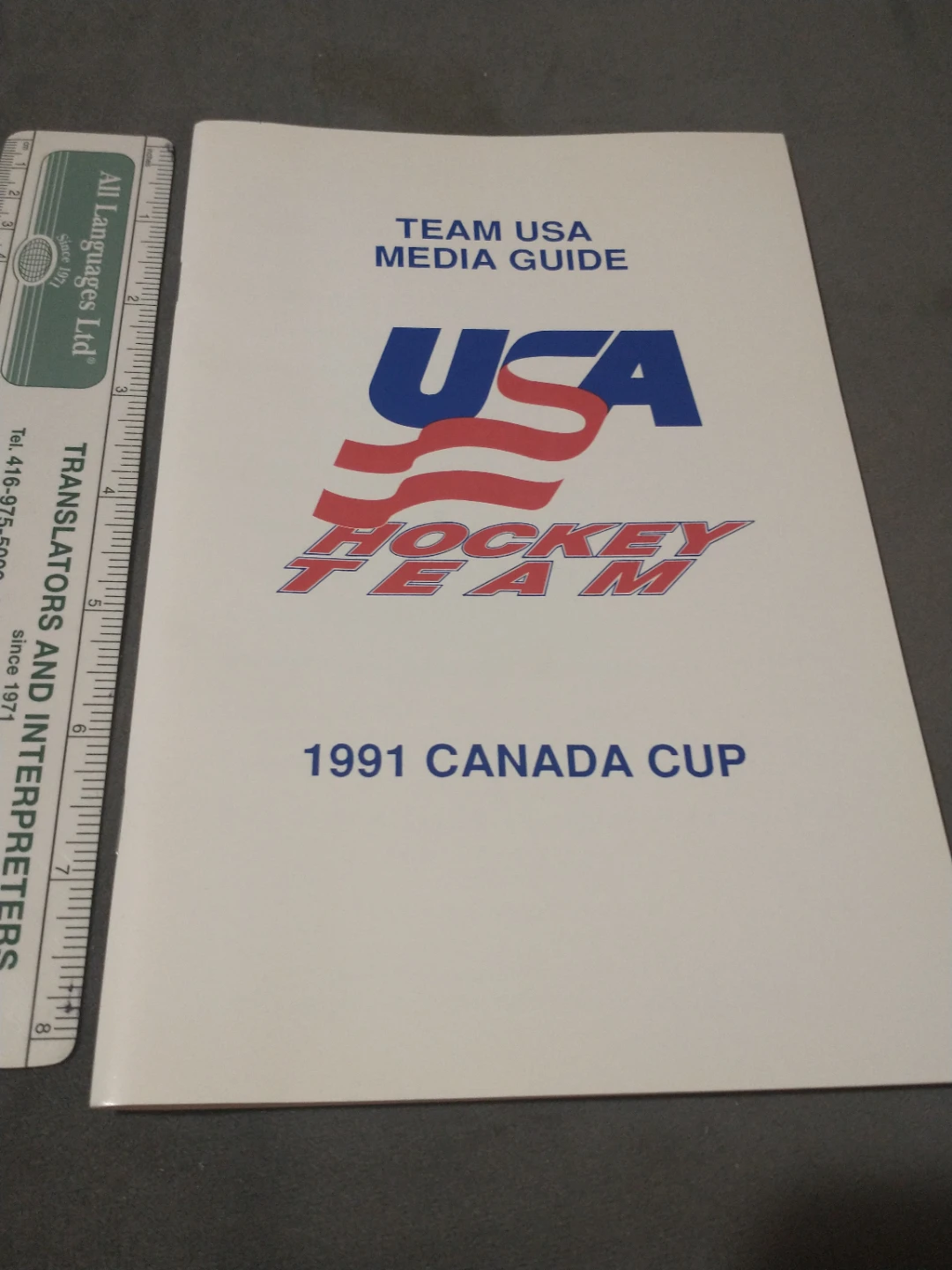 Team USA Hockey 1991 Canada Cup Media Guide