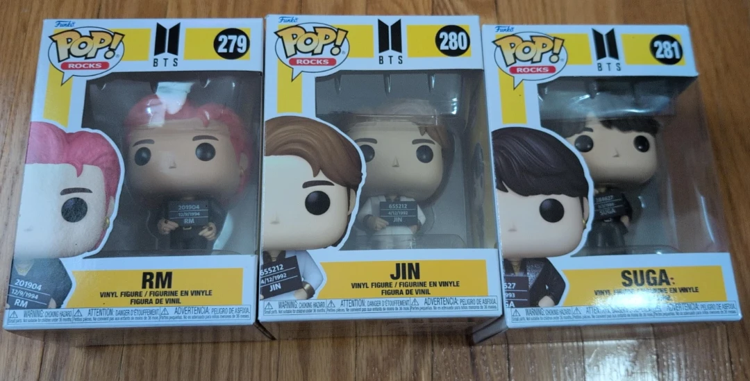 Funko Pop! Rocks BTS Butter RM, Jin, Suga Figures
