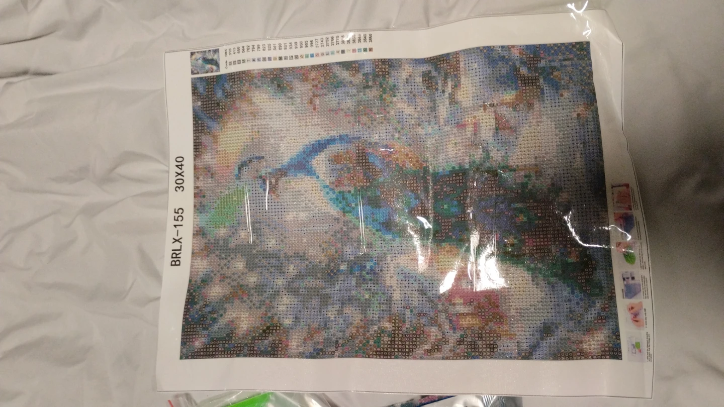 Diamond Painting Kit - Peacock Design 30x40cm - photo 3