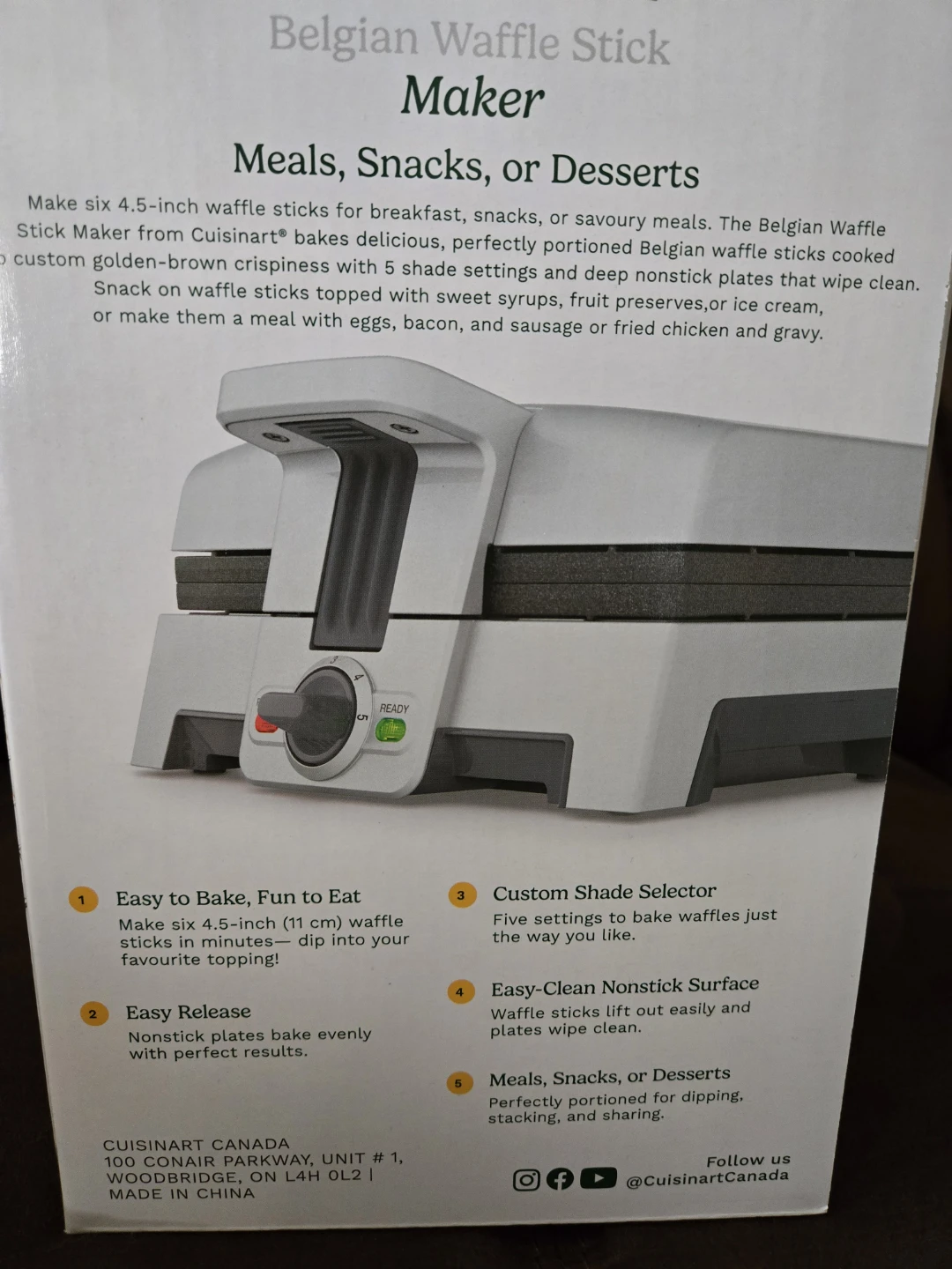 Cuisinart Waffle Stick Maker, Bakes 6 (BNIB) - photo 3