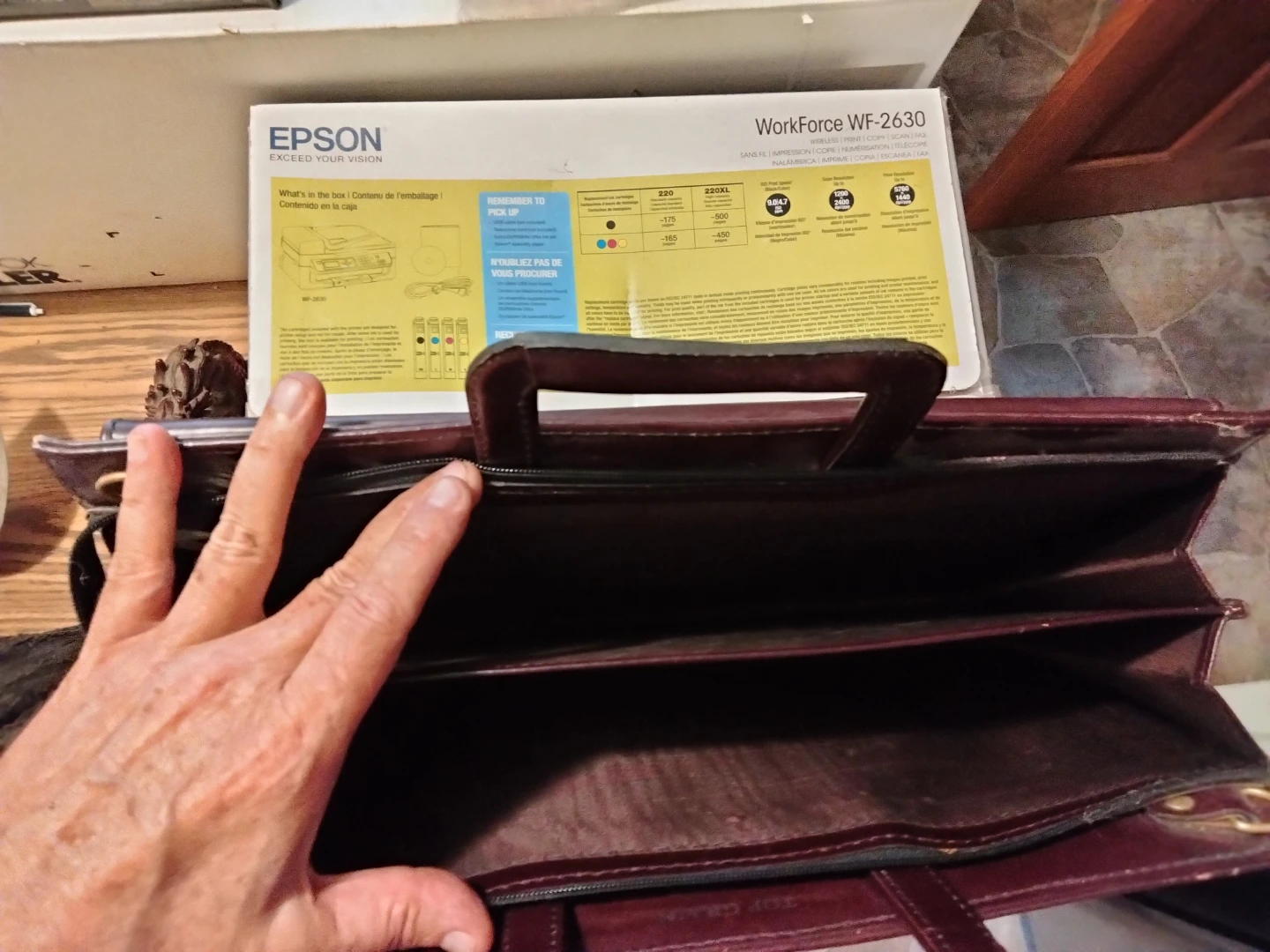 Brown Leather like Briefcase - photo 3