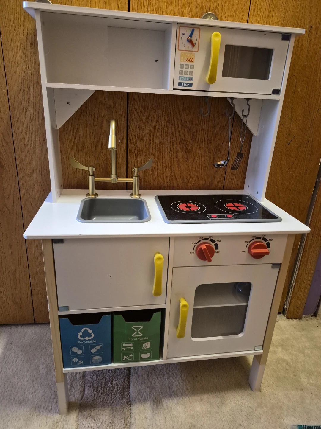 Kids Wooden Play Kitchen with Accessories - photo 2