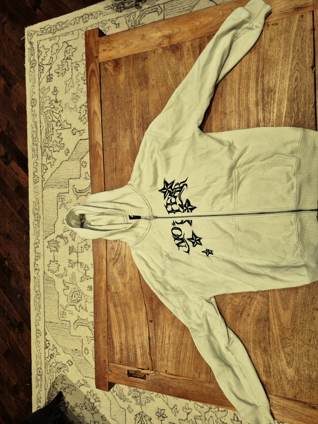 No Fear beige zip-up hoodie