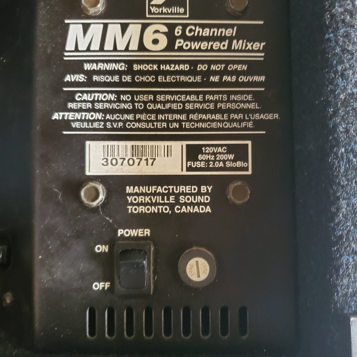 Yorkville MM6 6 Channel Powered Mixer - photo 2