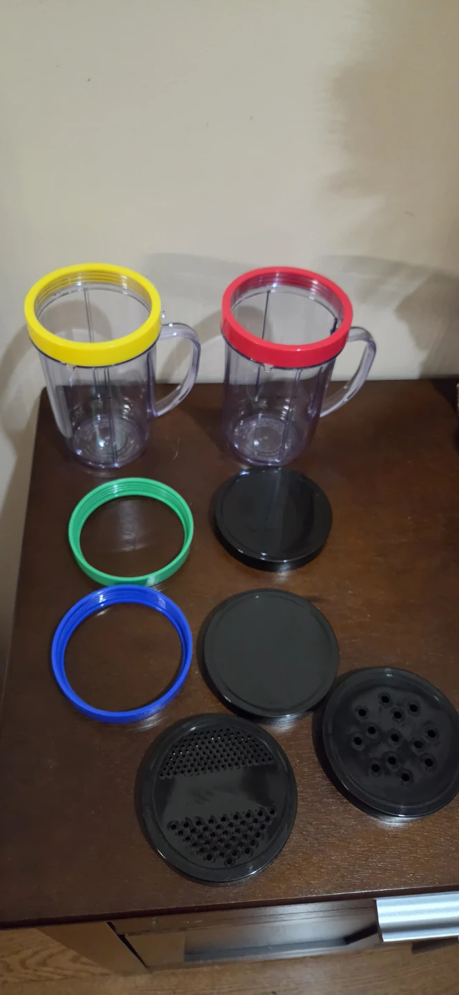 Magic Bullet - 2 Replacement Cups with Lids and Rings