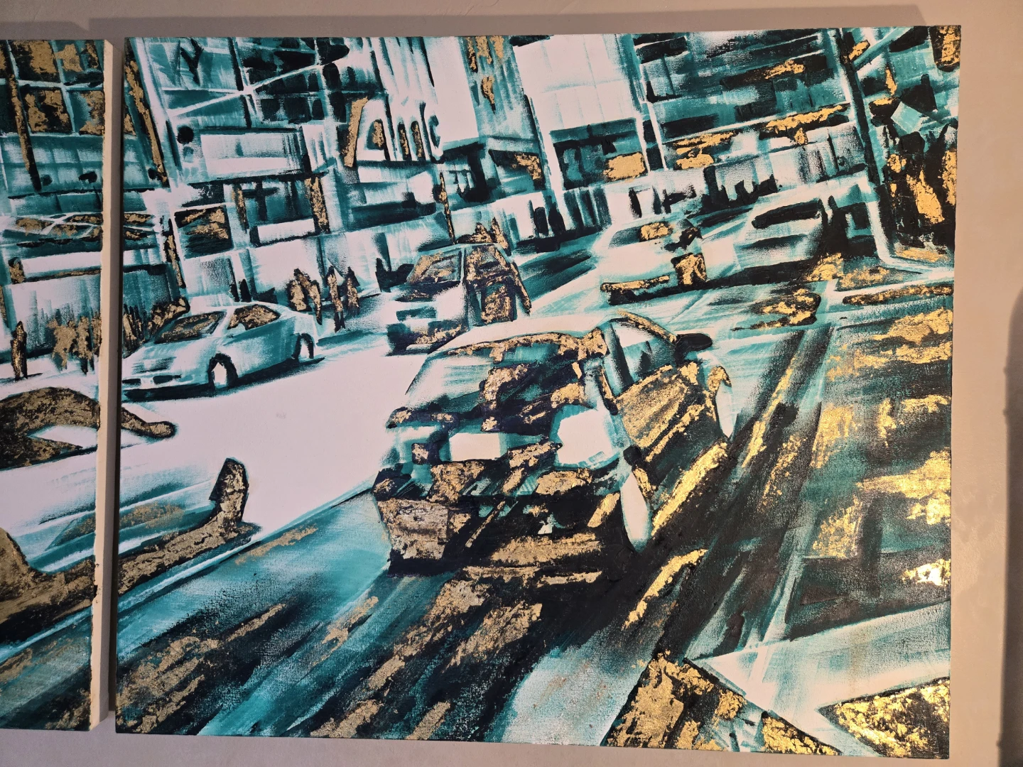 Real Gold + Oil Painting 2016 Toronto Yonge and Dundas - photo 2