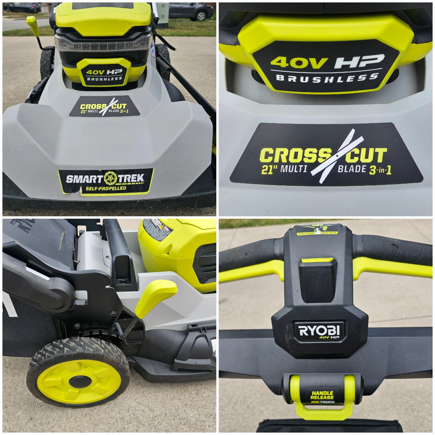 Ryobi 40V HP Brushless Crosscut Multi-Blade 3 in 1 Lawn Mower - photo 2