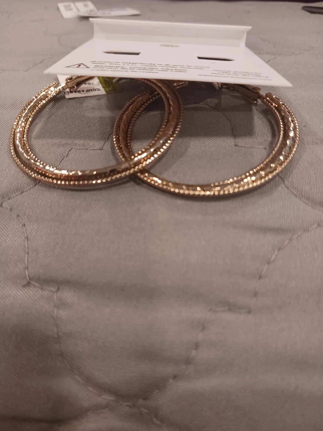 Jessica Simpson Gold Tone Hoop Earrings - photo 2