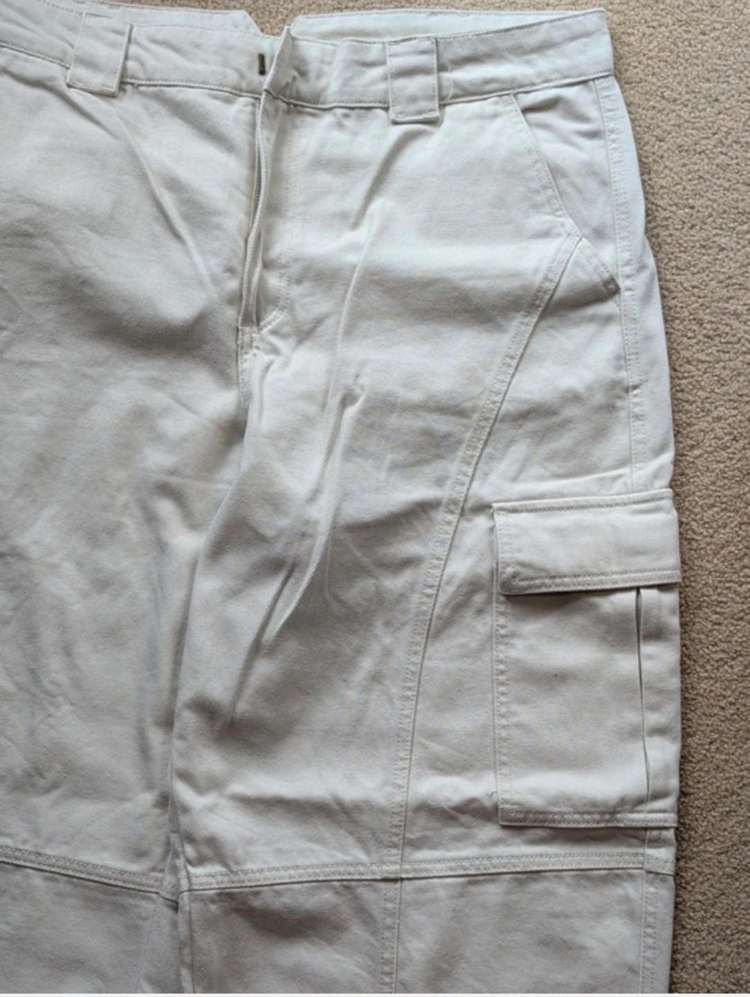 Woolrich Cream Baggy Cargo Pants - photo 3