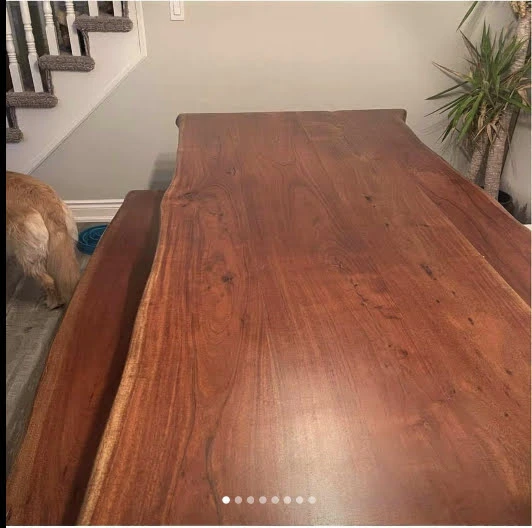 Live Edge Dining Table and Bench Set - photo 2