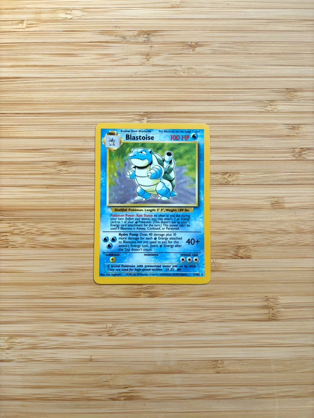 Pokemon Base Set Blastoise - Authentic Vintage Card - photo 2