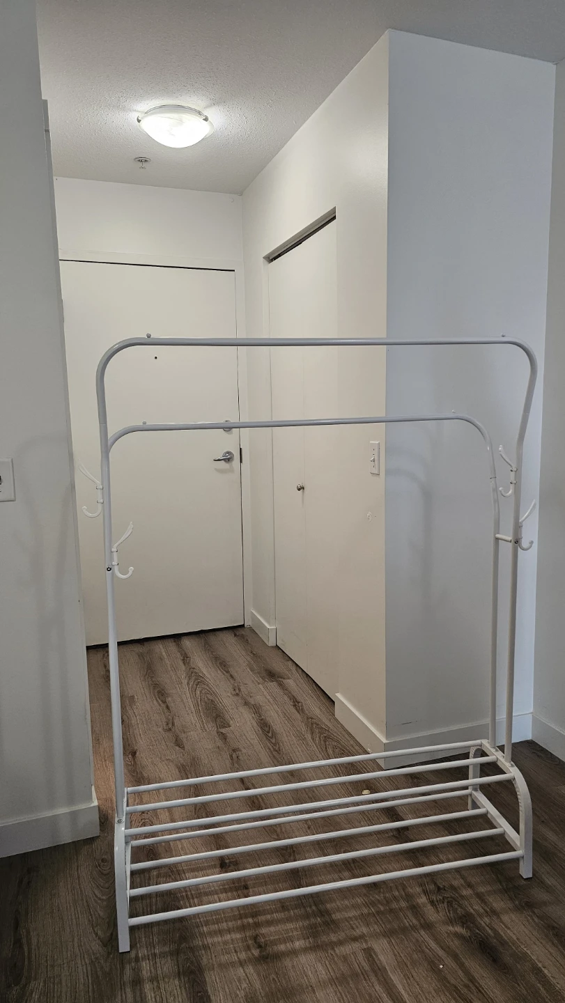 Metal Garment Rack with Shoe Storage - photo 4