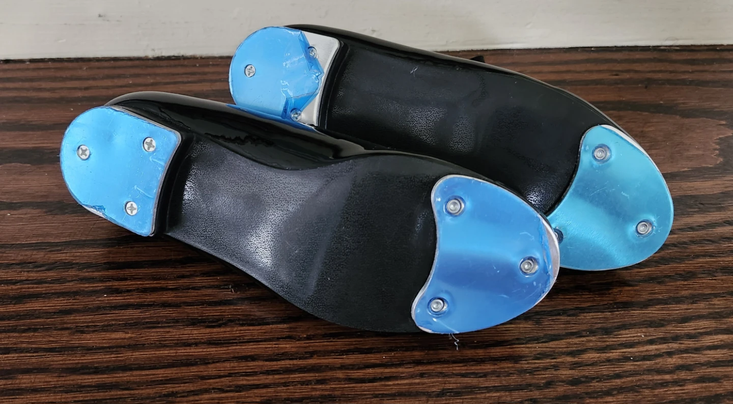 Black Patent Tap Shoes - New - photo 2