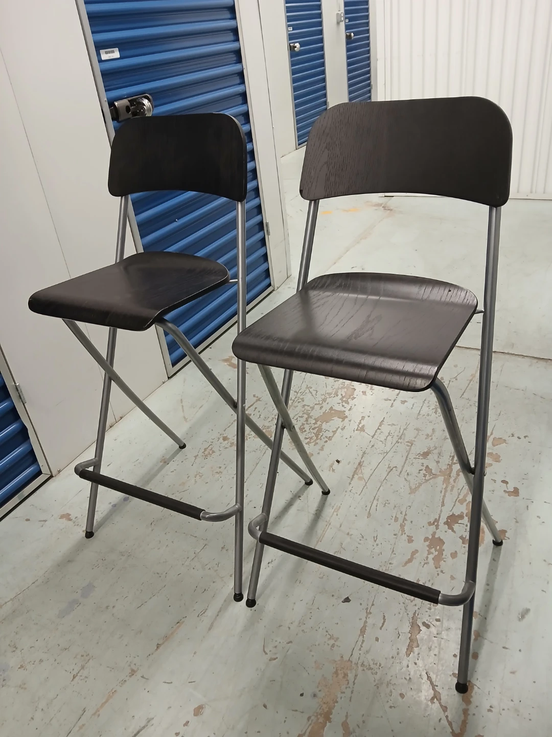 2 Dark Brown Folding Bar Stools - photo 3
