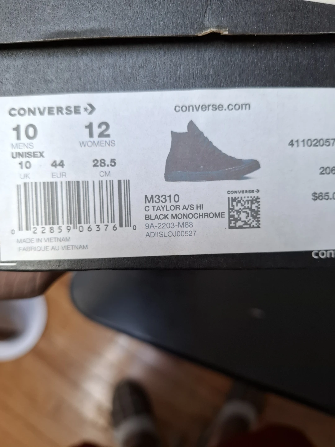 Converse Chuck Taylor All Star High Top Black Sneakers - photo 2