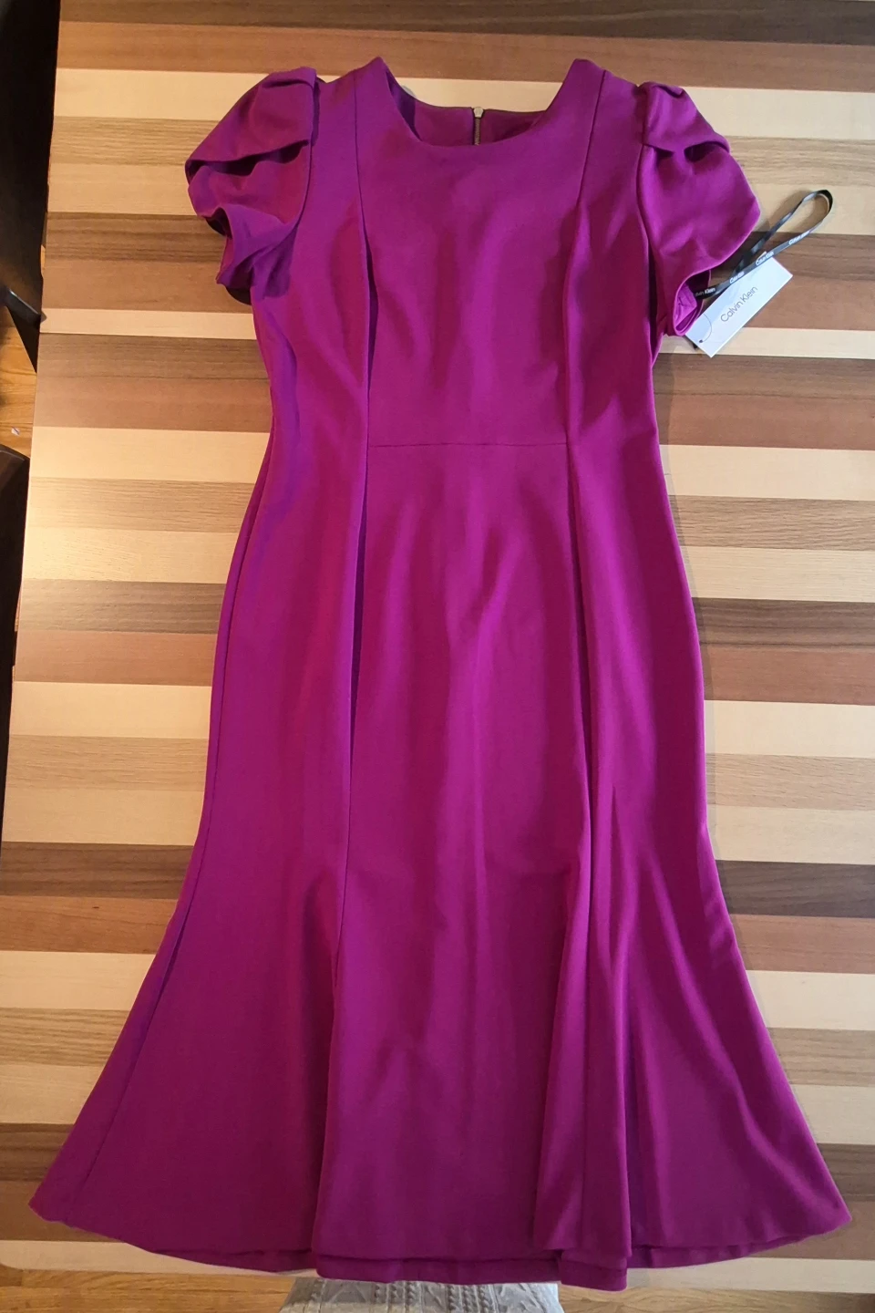 Calvin Klein Women's Magenta Dress with Zipper