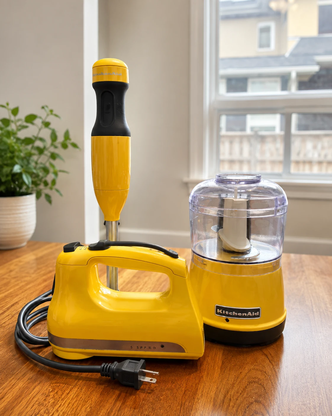 KitchenAid Hand Mixer & Immersion Blender Set - Yellow