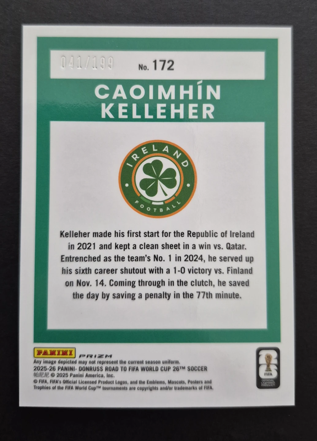 Panini Donruss Caoimhín Kelleher - photo 2