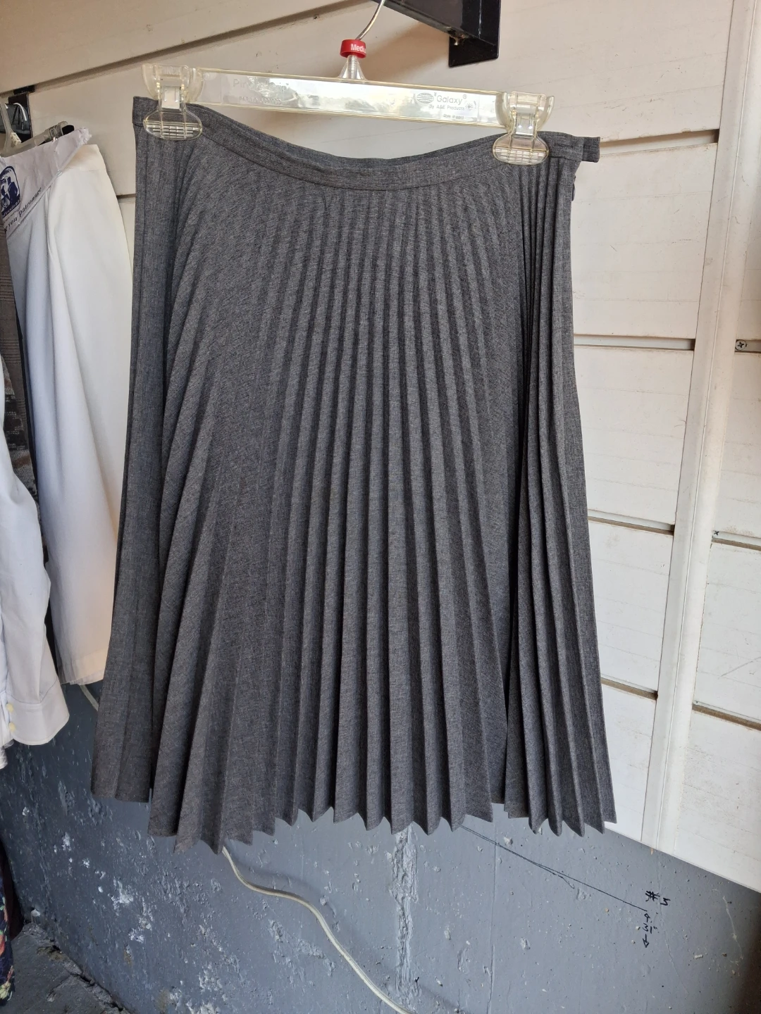 Grey Pleated Skirt