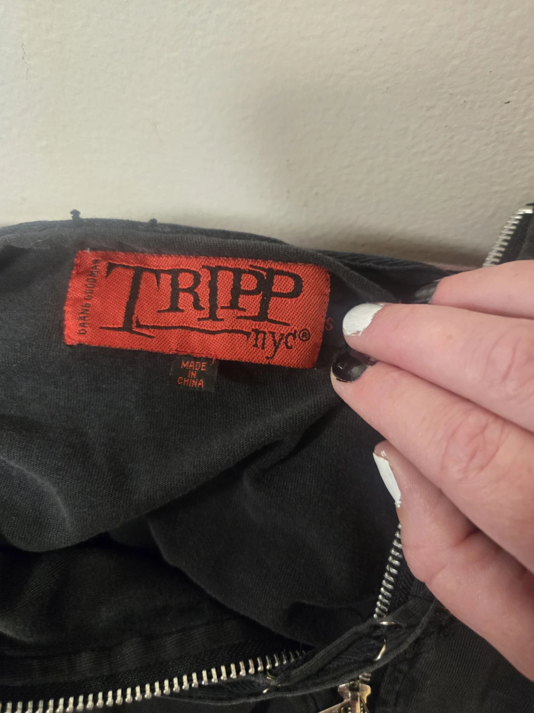 Tripp NYC Black Fishnet  Zip-Up Hoodie - photo 2