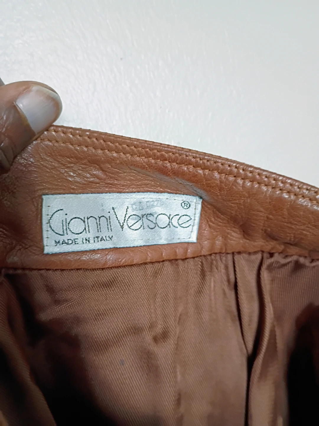 Vintage Versace women's leather pants