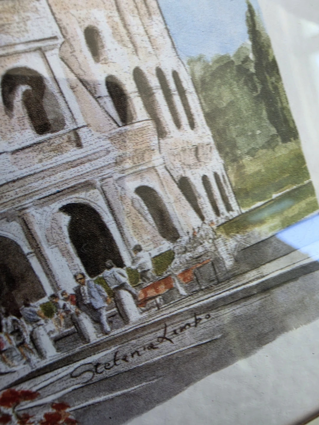 Set of 3 Framed signed Art watercolors of Italian Landmarks - photo 3