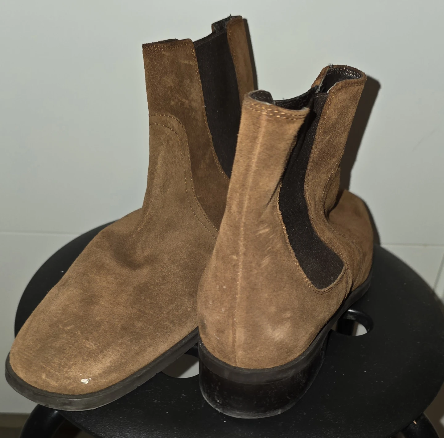 Aquatalia Made in Italy Suede Chelsea Boots — Brown — Size 10 - photo 2