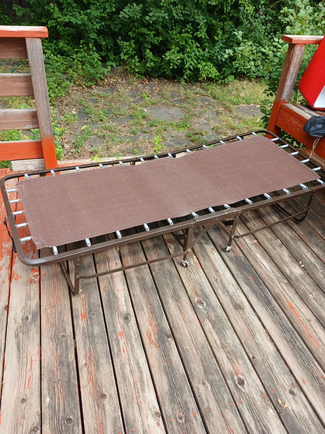 Folding Cot / portable bed with matress - photo 2