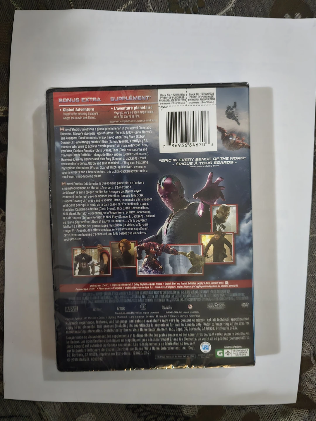 Marvel's Avengers: Age of Ultron DVD - photo 2