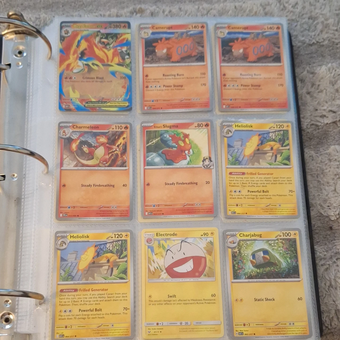 Fire & Lightning Type Pokémon Card Pack (9 Cards)