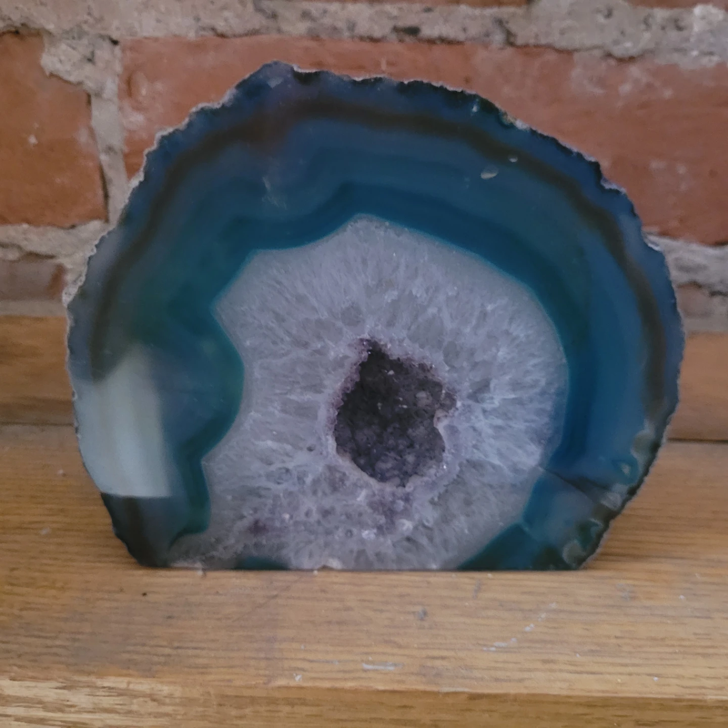 Blue Agate Geode Slice