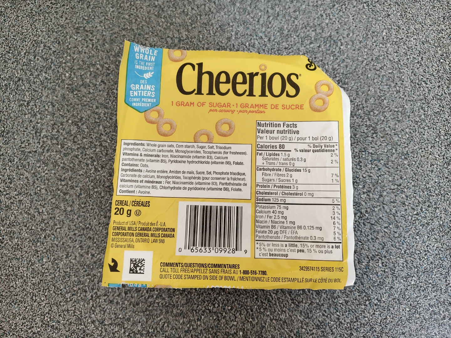 Cheerios General Mills 20g