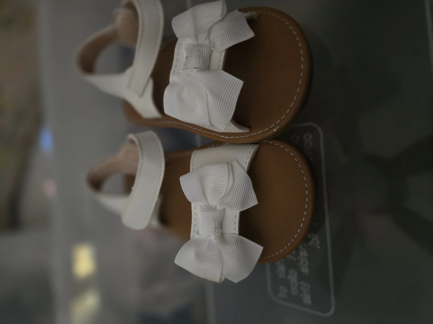 White & Black Toddler Sandals with Bows - photo 3