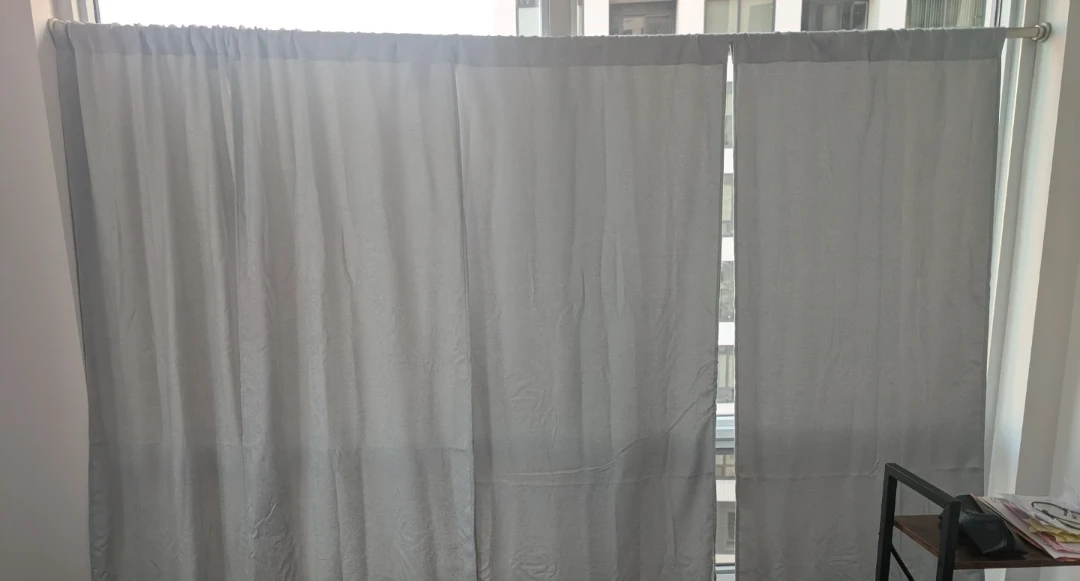 Curtain rods and curtains